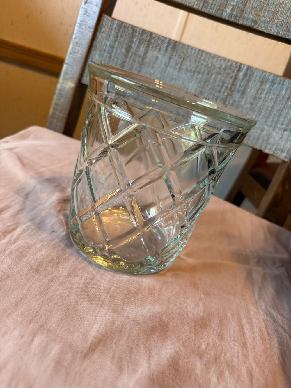 Vintage Glass Utensils Crock